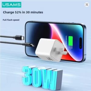 USAMS PD30W tipo C Cable USB de carga rápida para iPhone Apple