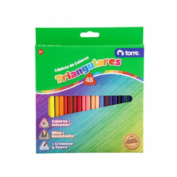 LAPICES DE 48 COLORES TRIANGULARES TORRE