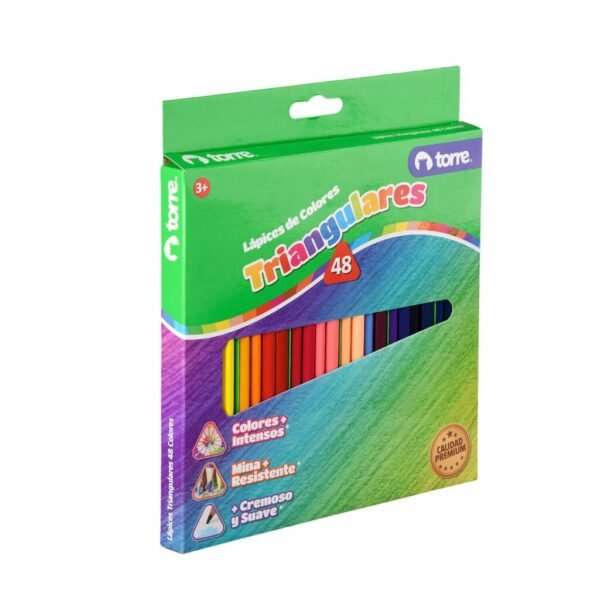 LAPICES DE 48 COLORES TRIANGULARES TORRE