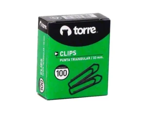 CLIPS 33MM METALICO 100 UNID TORRE