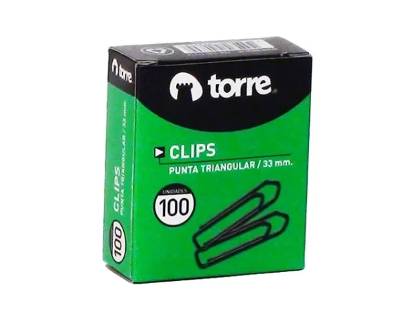CLIPS 33MM METALICO 100 UNID TORRE