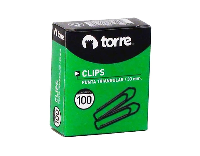 Clip 33mm Triangular Metalico 100 Unidades Torre