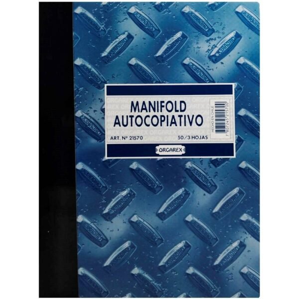 LIBRO MANIFOLD TRIPLICADO AUTOCOPIATIVO ORGAREX "AL POR MAYOR"