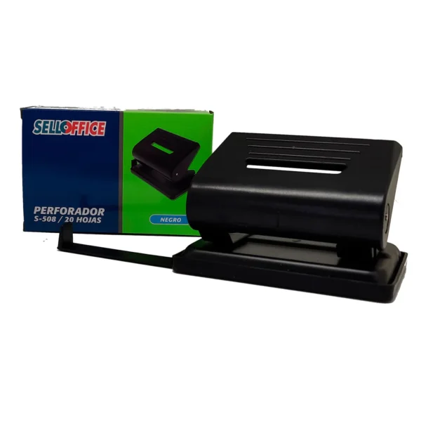 PERFORADORA SELLOOFFICE 20 HOJAS NEGRA S-508