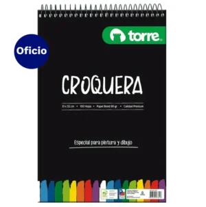CROQUERA TAMAÑO OFICIO 21X32 TORRE