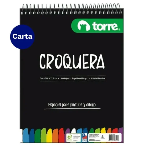 CROQUERA TAMAñO CARTA 21X27 TORRE
