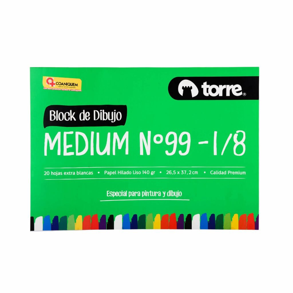 Block Dibujo Medium N°99 1/8 20hjs Torre