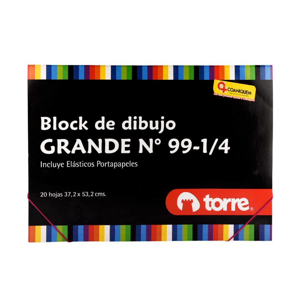 Block Dibujo Medium 99 1/8 20 Hojas Torre