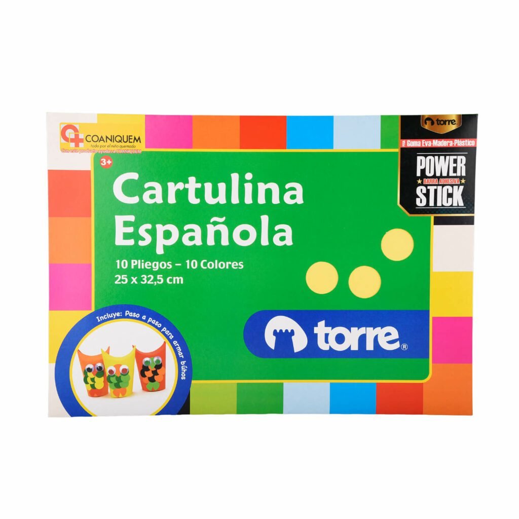 Carpeta Con Papel Cartulina Española 10 Colores 10 Laminas Imagia Torre
