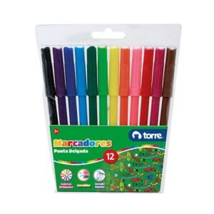MARCADORES SCRIPTO TORRE 12 COLORES PUNTA DELGADA