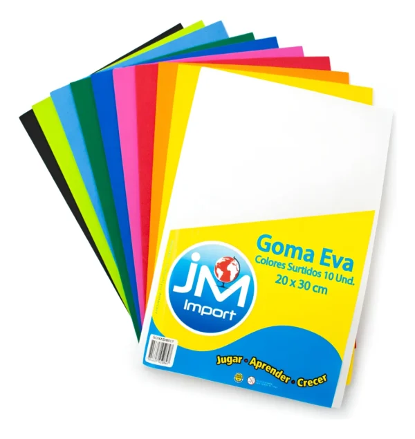GOMA EVA  SET DE 10 COLORES