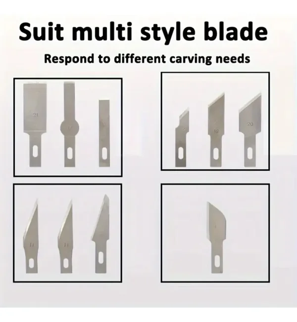 JUEGO DE CUCHILLOS PARA GRABADOR Y CORTE 13 PCS