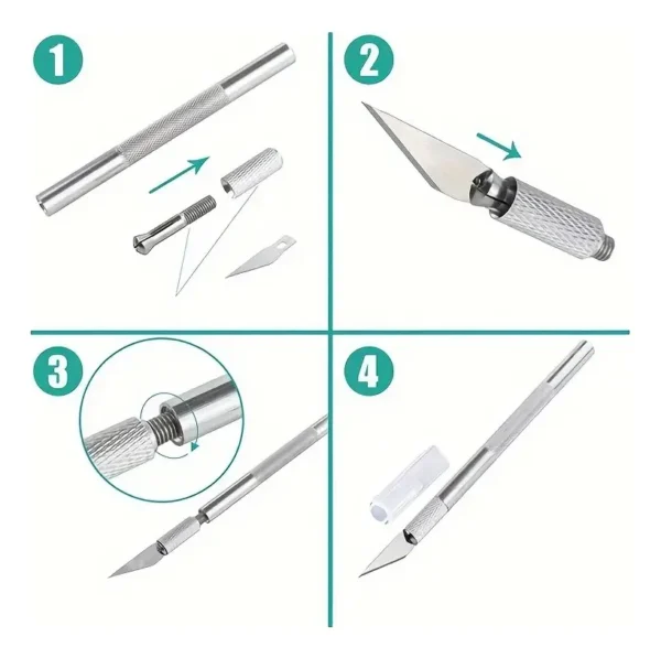 JUEGO DE CUCHILLOS PARA GRABADOR Y CORTE 13 PCS