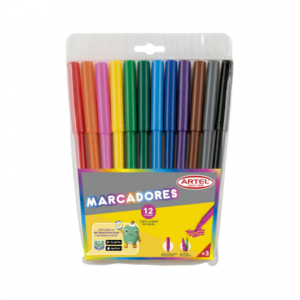 MARCADORES SCRIPTO ARTEL 12 COLORES PUNTA DELGADA
