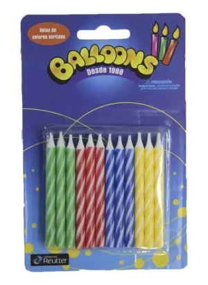 Set de 24 Velas de Cumpleaños Balloons
