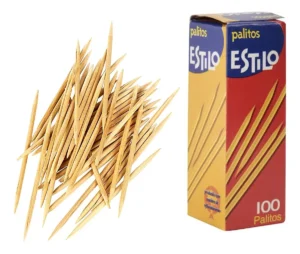 Palitos Mondadientes Madera de Bambu Estilo100 Uni