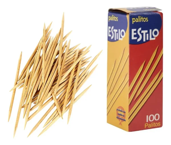 Palitos Mondadientes Madera de Bambu Estilo100 Uni