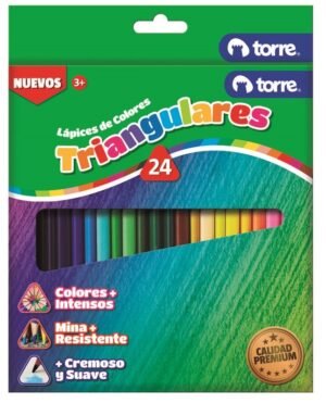lapices-24-col-triangular-torre Lapices de 24 Colores Triangulares Torre