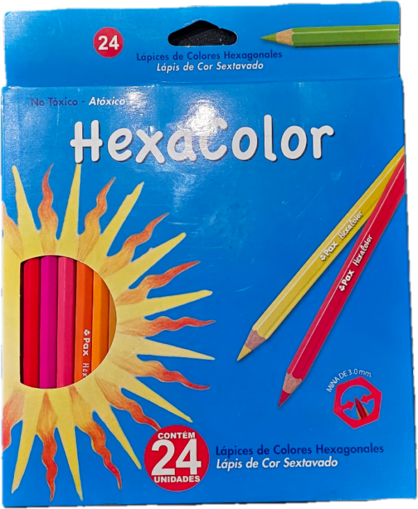 Lapices de Colores de 24 Colores Hexagonales Pax HexaColor