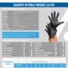 Guante Protect de TOPSAFE Nitrilo 3.5 NegroTalla «M» (100u)