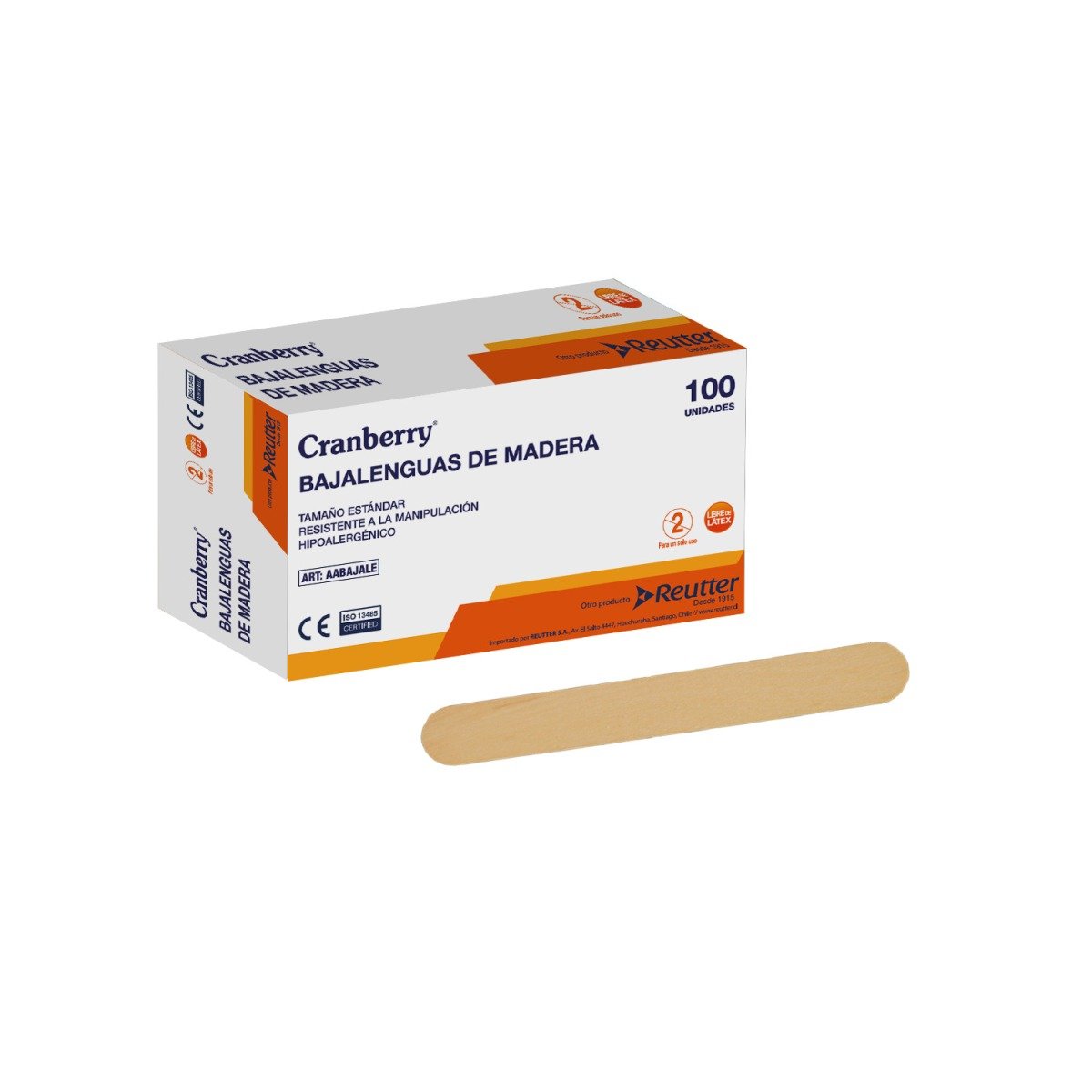 Bajalenguas de madera desechable estéril