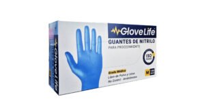 Guantes de Nitrilo Celeste GloveLife Talla «M»