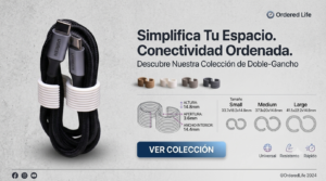 Pack de 3 Organizador de Cables - Clip para Cables - Enrollador de Cables tipo S