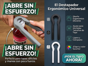 1782368496642 Abrebotellas ergonómico para tapas de plástico de 30mm y 40mm