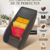 Caja Organizadora y Dispensador de Té Premium con Persiana Deslizable