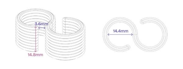 Pack de 3 Organizador de Cables - Clip para Cables - Enrollador de Cables tipo S
