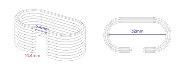 Pack de 3 Organizador de Cables - Clip para Cables - Enrollador de Cables tipo C
