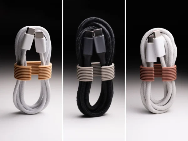 Pack de 3 Organizador de Cables - Clip para Cables - Enrollador de Cables tipo C
