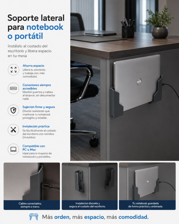 Soporte de Muro o Escritorio para notebook o Laptop