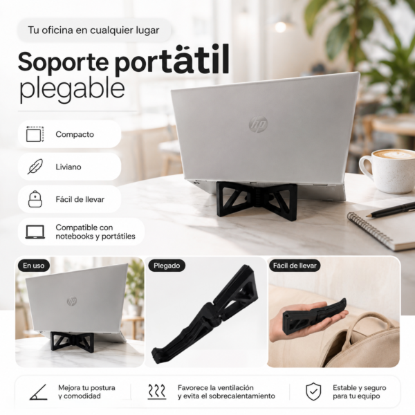 Soporte Plegable y Portátil Para Notebook