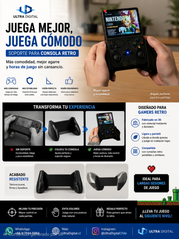 Soporte Ergonómico Para Consola Retro