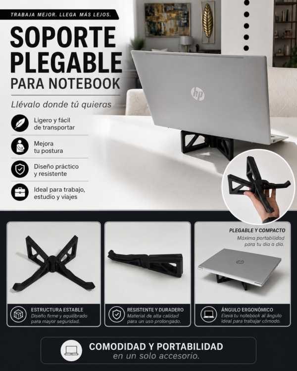 Soporte Plegable y Portátil Para Notebook