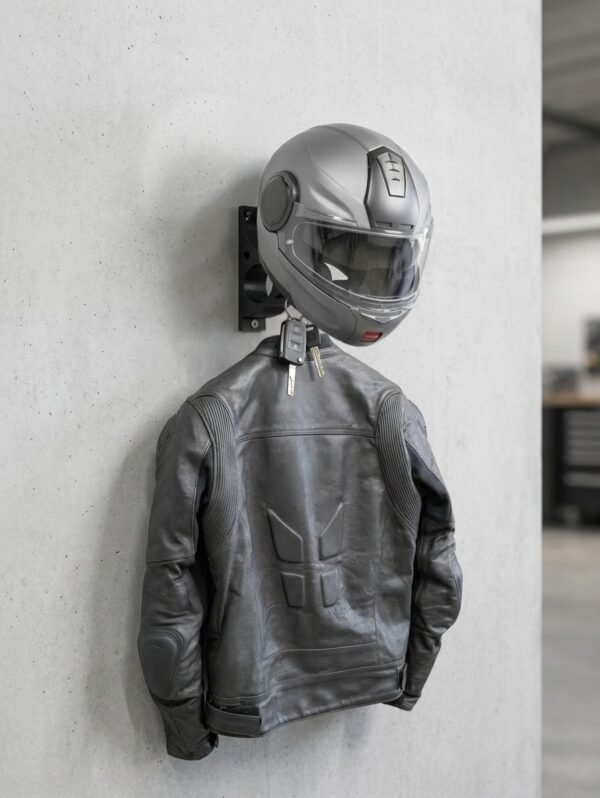 Soporte para  Casco, Chaqueta y llaves de Moto