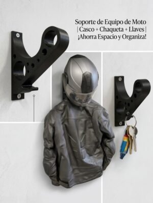 Soporte para  Casco, Chaqueta y llaves de Moto